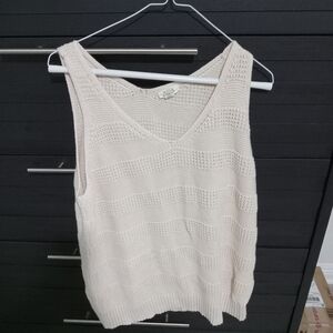 a.n.a Cream Knit Top